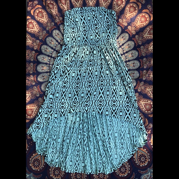 Iris Los Angeles Tube Top Turquoise Dress Size Large - Picture 1 of 6